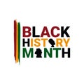 Abstract logo and the inscription \'Black History Month.