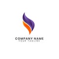 Abstract logo shaped flame Vector illustration