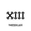 Abstract logo of the shoelace and XIII