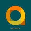 Abstract logo template with geometrical shape. Vector