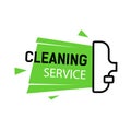 Abstract logo on the theme of cleaning service.