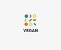 Abstract logo, vegetarian cafe, vegetarianism, healthy food,