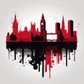 Abstract London England City Skyline with Color Buildings. Vector Illustration. London Cityscape with Landmarks. Royalty Free Stock Photo