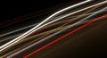 Abstract Long Exposure Light Trails On Highway At Night Royalty Free Stock Photo