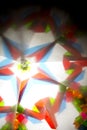 Abstract Looking Into a Kaleidoscope Background Geometric Shapes