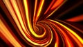 Abstract loop orange swirl energy warp hyperspace tunnel