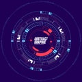 Abstract looped graphic, futuristic sense of technology.