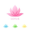 Abstract lotus flower logo design