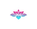 Abstract lotus flower logo design concept. Royalty Free Stock Photo