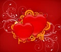 Abstract love heart background