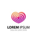 Abstract Love Lolipop Logo Designs Template Premium