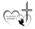Abstract in loving memory logo design in vector quality.