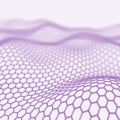 Abstract low poly background. Plexus polygonal background. Plexus low poly landscape background.Hexagon abstract