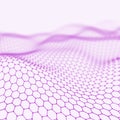 Abstract low poly background. Plexus polygonal background. Plexus low poly landscape background.Hexagon abstract