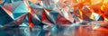 abstract low poly background with red, blue and orange colors Royalty Free Stock Photo