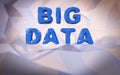 Abstract low-poly background. Word concept. Text big data. Royalty Free Stock Photo