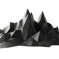 Abstract Low Poly Black and White Mountainscape Royalty Free Stock Photo