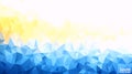 Abstract Low Poly Blue and Yellow Gradient Background Royalty Free Stock Photo