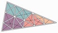 Abstract Low Poly Colored Triangle Corner, vector design Generative AI Royalty Free Stock Photo