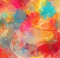 Abstract low poly Colorful technology vector background. Connect
