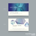 Abstract low poly design business card