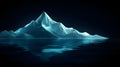 Digital iceberg with underwater polygonal structure Royalty Free Stock Photo