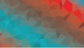 Abstract low poly geometric background featuring vibrant teal and warm orange colors Royalty Free Stock Photo