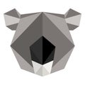 Abstract low poly koala icon