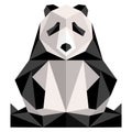 Abstract low poly panda icon