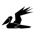 Abstract low poly pelican icon Royalty Free Stock Photo