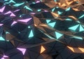 Abstract, low-poly surface composed of triangular facets. This Royalty Free Stock Photo