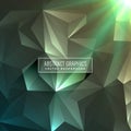 Abstract low poly triangle background in green color Royalty Free Stock Photo