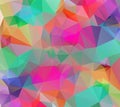 Abstract Low-Poly Triangular Modern Geometric Background. Colorful Polygonal Mosaic Pattern Template. Repeating Routine With