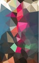 Abstract Low-Poly Triangular Modern Geometric Background. Colorful Polygonal Mosaic Pattern Template. Repeating Routine With