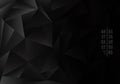 Abstract low polygon or triangles pattern on black background and texture. Geometric pattern Royalty Free Stock Photo