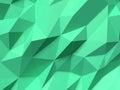 Abstract Lowpoly Background green. Geometric polygonal background 3D illustration.