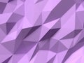 Abstract Lowpoly Background purple. Geometric polygonal background 3D illustration.