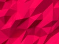 Abstract Lowpoly Background red. Geometric polygonal background 3D illustration.