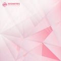 Abstract Lowpoly vector on pink color background. Template for s