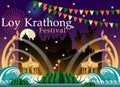 Abstract of Loy-Krathong Festival. Royalty Free Stock Photo