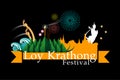 Abstract of Loy-Krathong Festival. Royalty Free Stock Photo