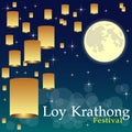Abstract of Loy-Krathong Festival