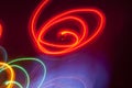 Abstract luminous color background with color spirals