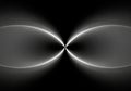 Abstract luminous infinity symbol glows dramatically in dark futuristic space Royalty Free Stock Photo