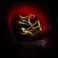 Abstract luminous light painting in the tunn Royalty Free Stock Photo