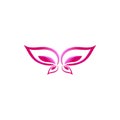 Abstract Luxurious Colorful Gradient Butterfly logo Ideas. Inspiration logo design. Template Vector Illustration. Isolated On Royalty Free Stock Photo