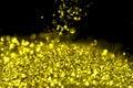 Abstract luxurious golden lights glitter for background