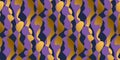 Abstract luxury art nouveau inspired wavy seamless pattern. Royalty Free Stock Photo