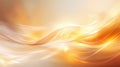 Abstract luxury background with shiny golden and white waves. Soft stylish design with flowing illuminated wave