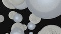 Abstract luxury background with white spheres Royalty Free Stock Photo